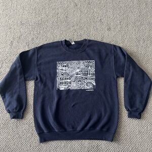 Marushka Grand Haven Sweatshirt, Stroll The Pier. Medium . Navy